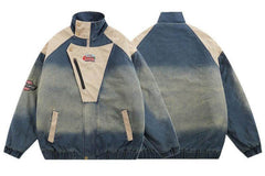 Vintage Embroidered Thickened Denim Jacket - 5SION