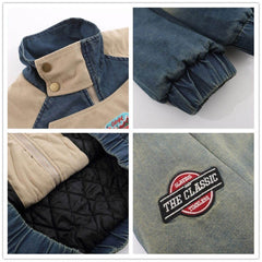 Vintage Embroidered Thickened Denim Jacket - 5SION