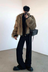 Winter Fashionable PU Leather Jacket for Men with Faux Fur, Reversible Design - 5SION